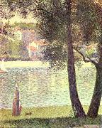 Georges Seurat Die Seine bei Courbevoie oil